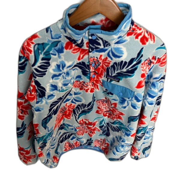 Patagonia Synchilla Manoa Floral Fleece Pullover Size Large - Picture 16 of 16